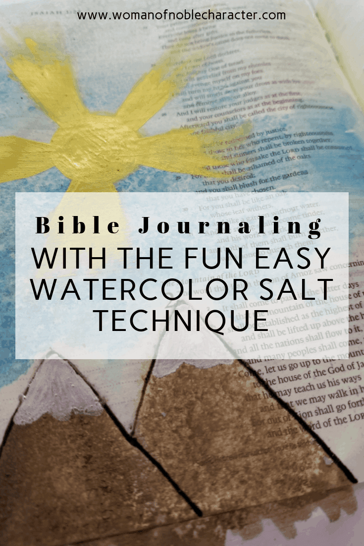 Bible Journaling With The Fun Easy Watercolor Salt Technique