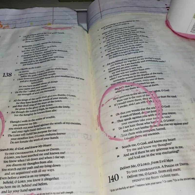 Bible journaling techniques circle stamping
