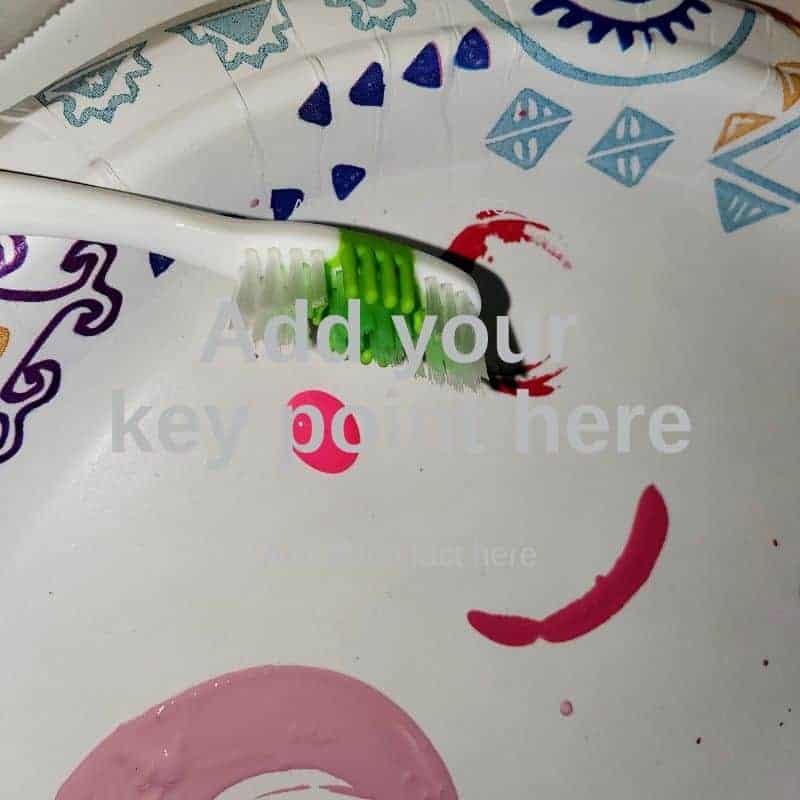 toothbrush paint splatter technique 1