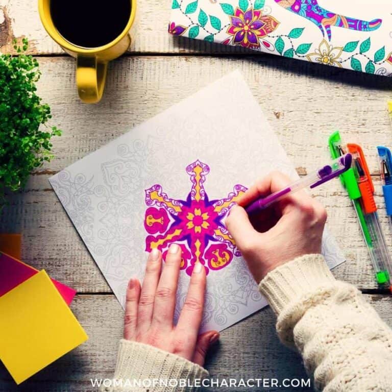 image of woman adding adhesive to craft project for the post The Best Adhesives For Bible Journaling And Where To Use Each
